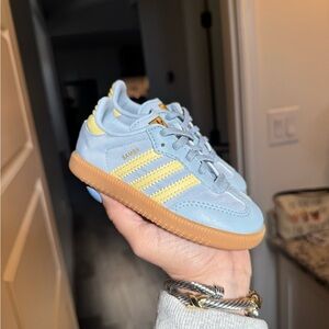 Adidas Samba Kids Sneakers - Light Blue and Yellow